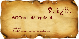 Vései Árpád névjegykártya